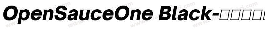 OpenSauceOne Black字体转换